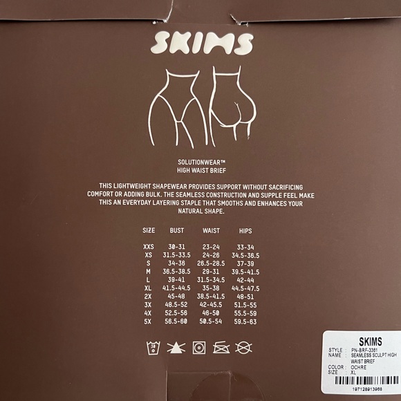 Skims Seamless Sculpt High Waist Brief - Ochre - XL - Picture 10 of 10